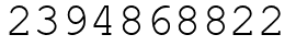 Число 2394868822.
