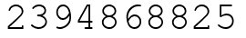 Число 2394868825.