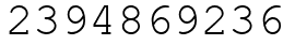 Число 2394869236.