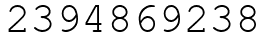 Число 2394869238.