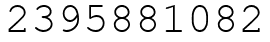Число 2395881082.