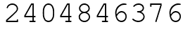 Число 2404846376.