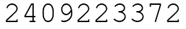 Число 2409223372.