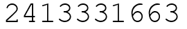 Число 2413331663.