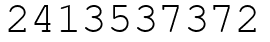 Число 2413537372.