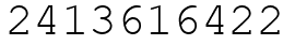 Число 2413616422.