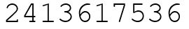 Число 2413617536.
