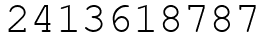 Число 2413618787.
