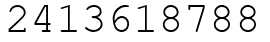 Число 2413618788.