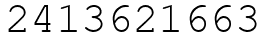 Число 2413621663.