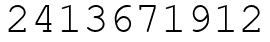 Число 2413671912.