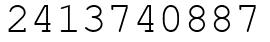Число 2413740887.
