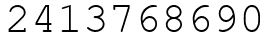 Число 2413768690.
