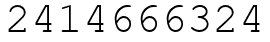 Число 2414666324.