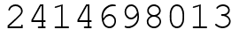 Число 2414698013.
