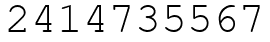 Число 2414735567.