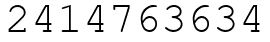 Число 2414763634.