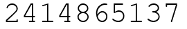 Число 2414865137.