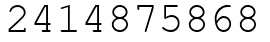 Число 2414875868.