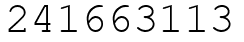 Число 241663113.