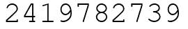 Число 2419782739.