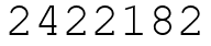 Число 2422182.