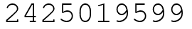 Число 2425019599.