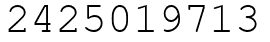 Число 2425019713.
