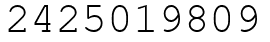 Число 2425019809.