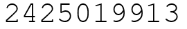 Число 2425019913.