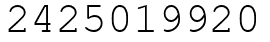 Число 2425019920.