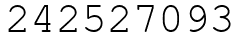 Число 242527093.