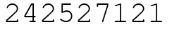 Число 242527121.