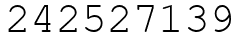 Число 242527139.