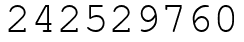 Число 242529760.