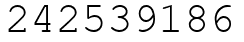 Число 242539186.