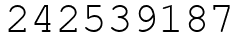 Число 242539187.