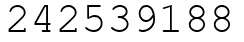 Число 242539188.