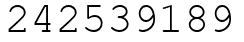 Число 242539189.