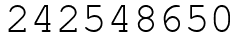 Число 242548650.