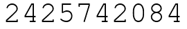 Число 2425742084.