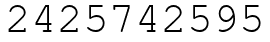 Число 2425742595.
