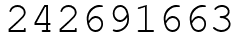 Число 242691663.