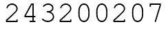Число 243200207.