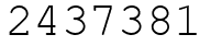 Число 2437381.