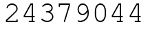 Число 24379044.