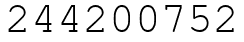 Число 244200752.