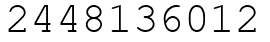 Число 2448136012.