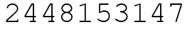 Число 2448153147.