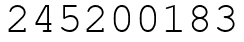 Число 245200183.